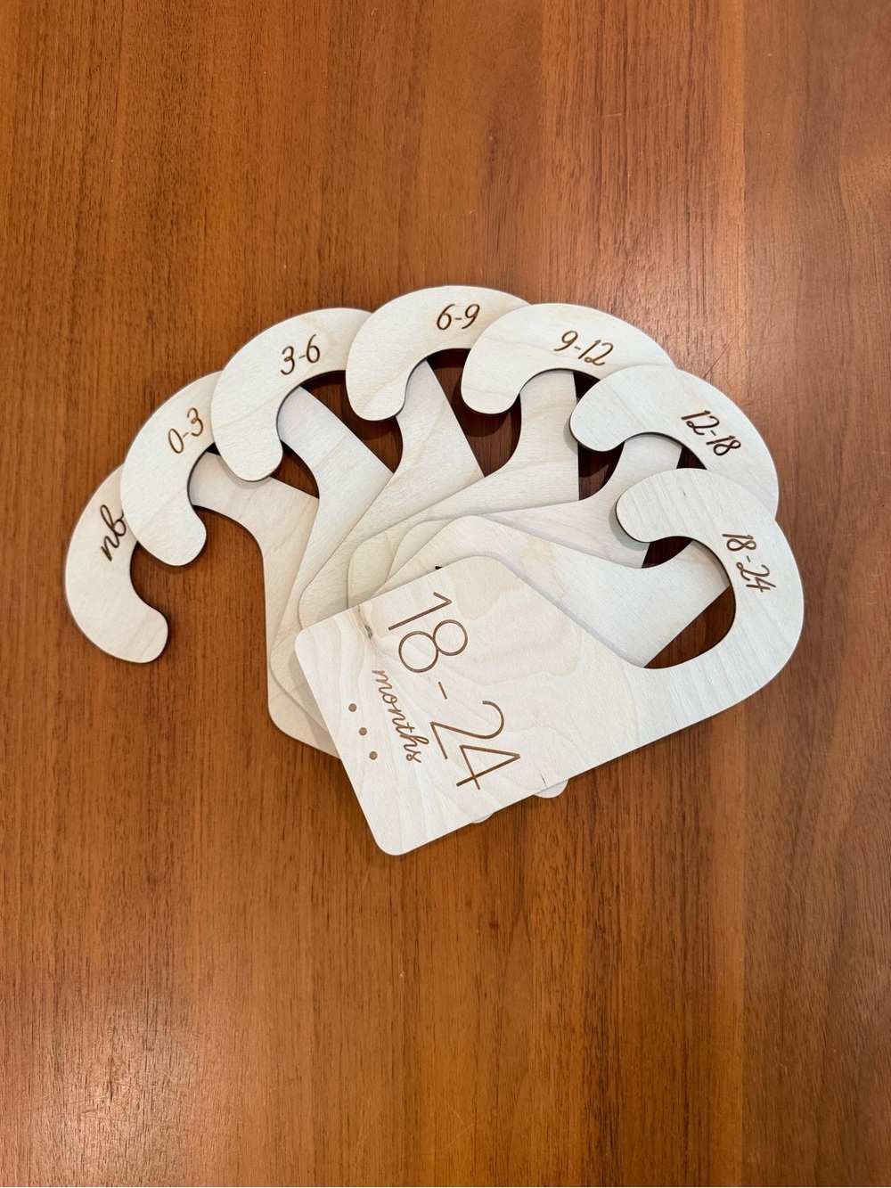 Wooden infant Closet Dividers
